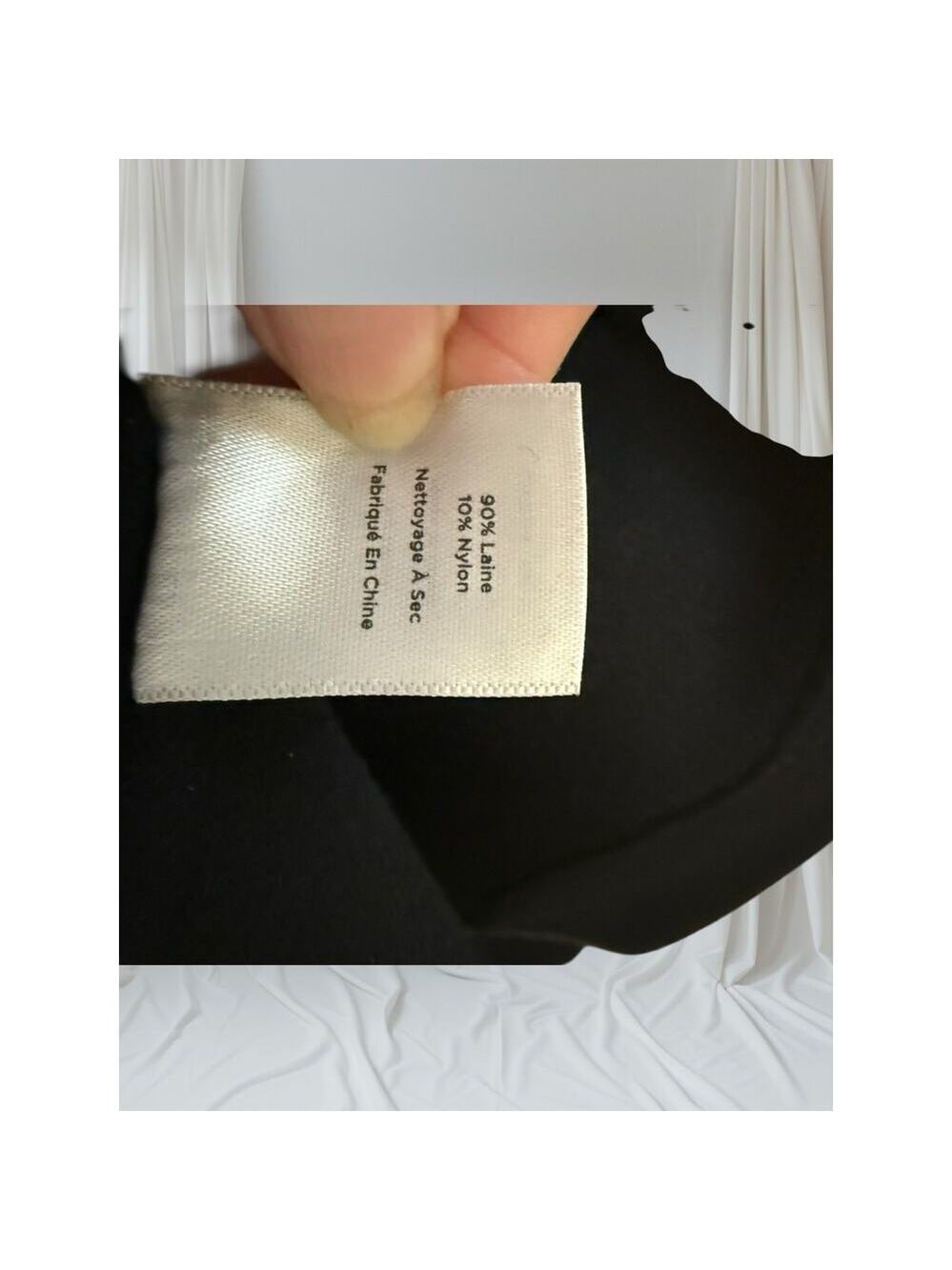 Talbots Woman Black Wool Blend Ruffle Collar Button Front Coat – Size 20W - Picture 6 of 10